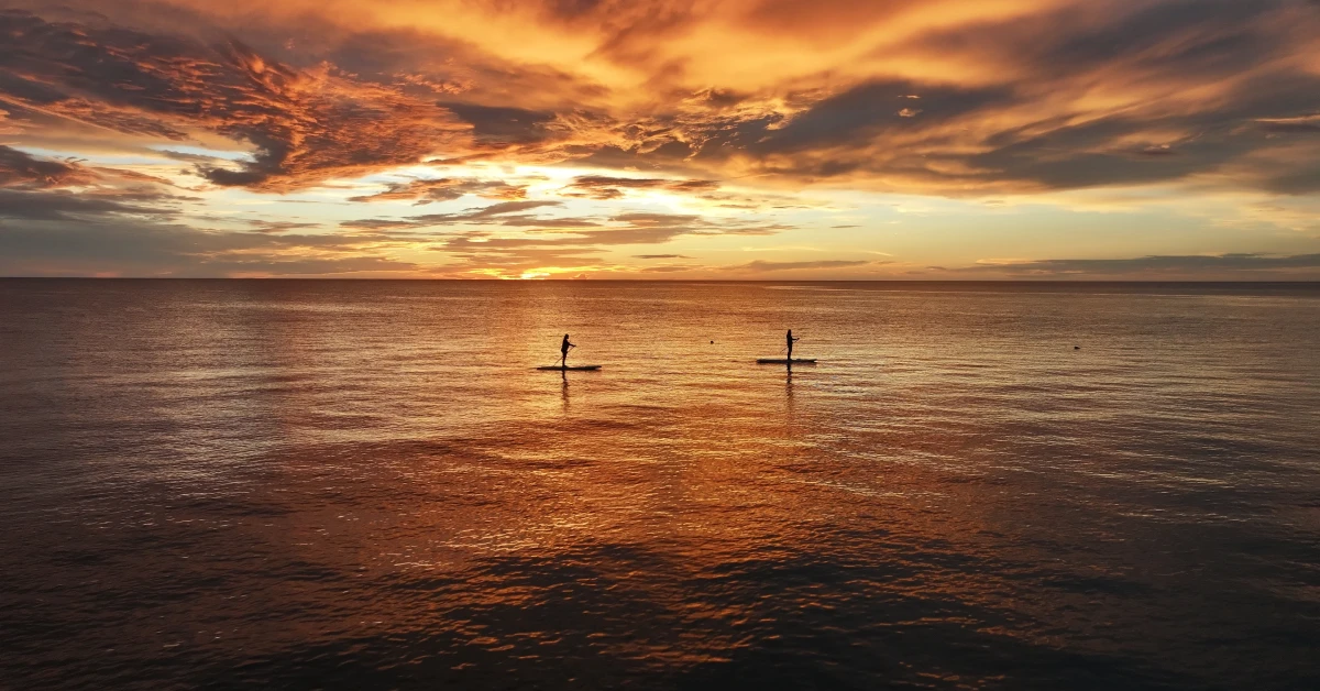 Sunset on the Gulf of Mexico with Paddleboarders