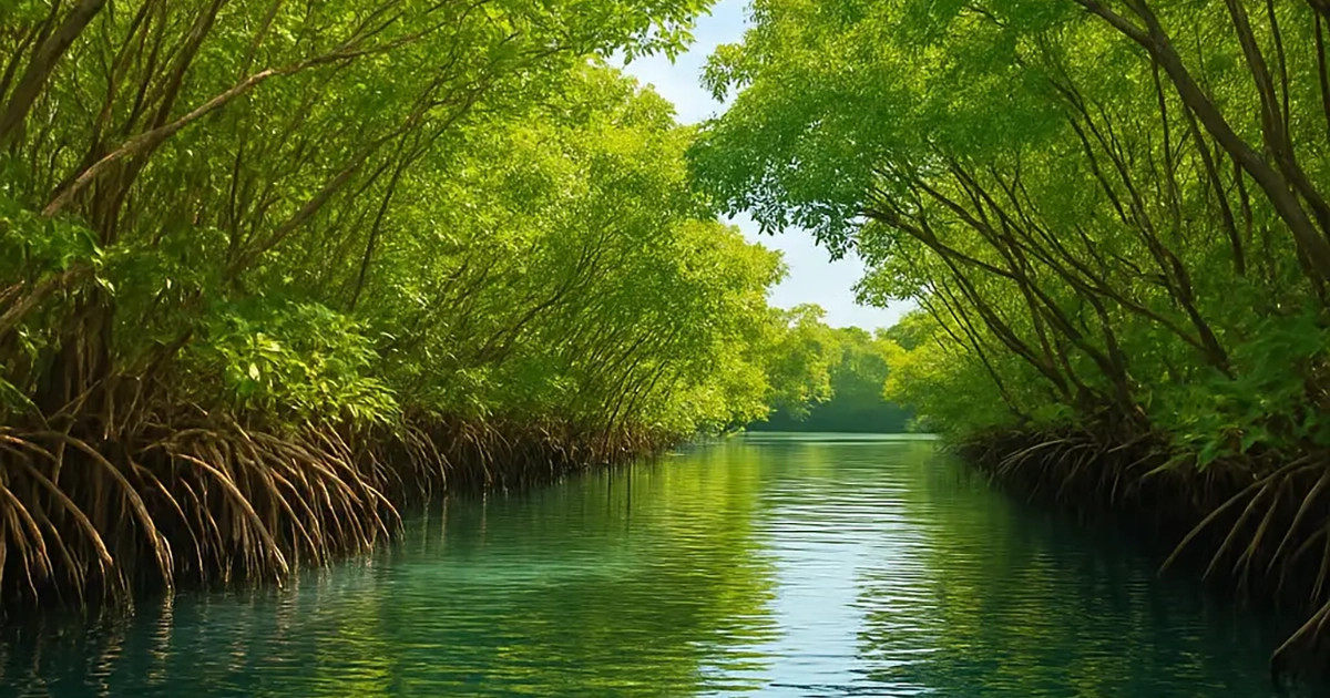 Calm mangrove-lined waterway near Naples Florida ideal for boating and kayaking