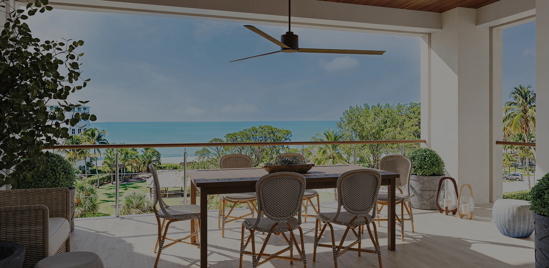 waterfront balcony terrace in Naples Florida